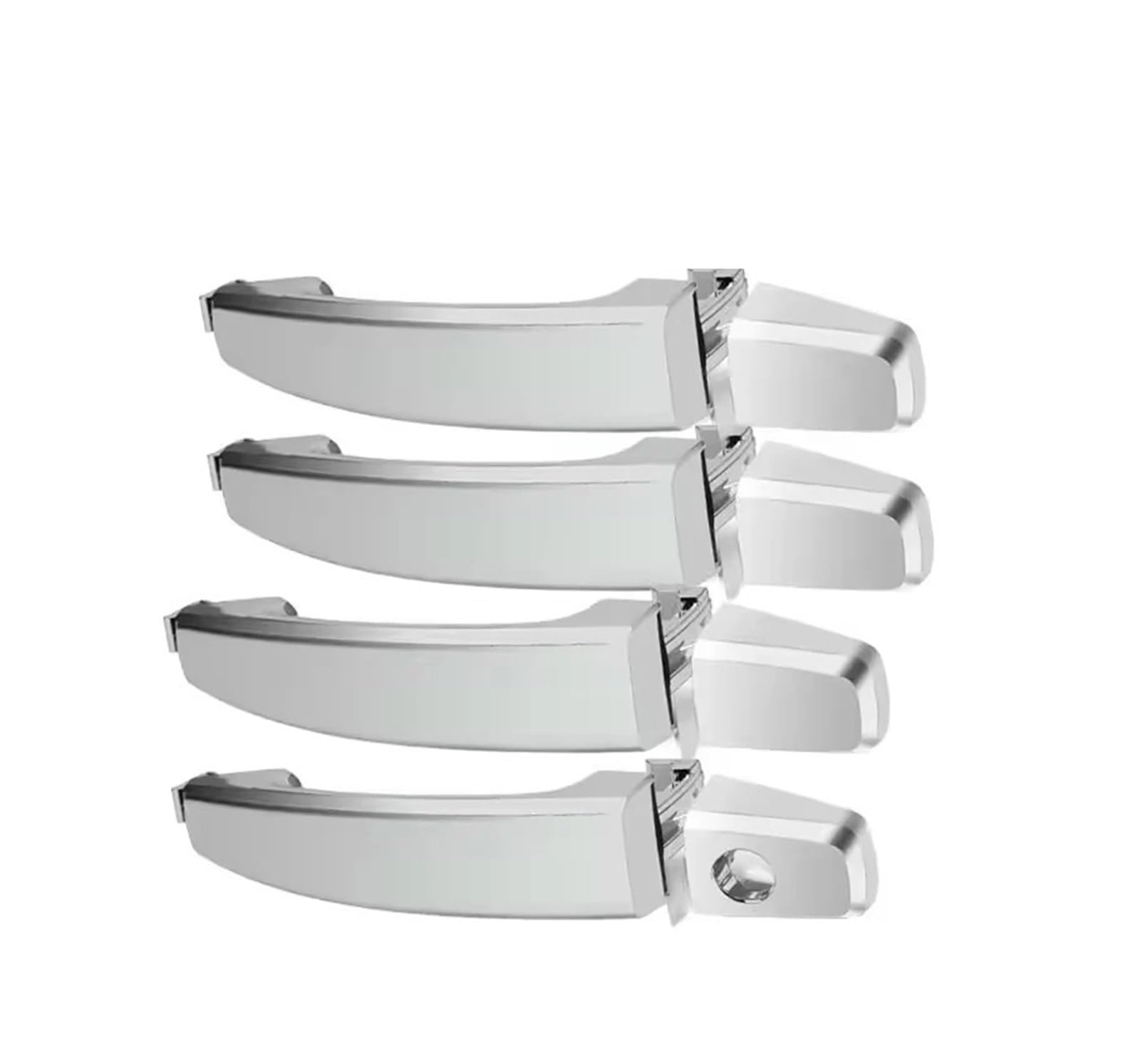 Pacsci 4Pcs Sliver Car Outer Door Handle For Chevrolet For Holden Captiva Sport Aveo For Saturn Vue 96468266 96468254 96468306 96468280 Chrome Black Exterior Door Handle(4Pcs Sliver)