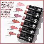 FOCALLURE Cream Blush Makeup,Buildable Blush Stick for Cheeks,Matte and Dewy Finish,Long Wearing,Easy Application,Lightweight Multi Stick,ROSE MARBLE - Image 5