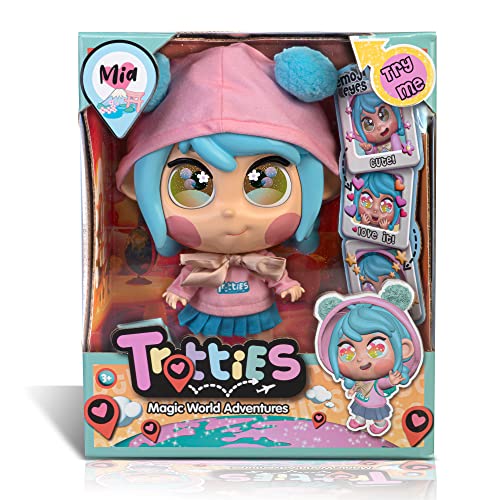 Trotties Emoti Eyes Mia, Multicoloured, Travel Dolls from the Animated Cartoon Series, with Accessories - Image 3