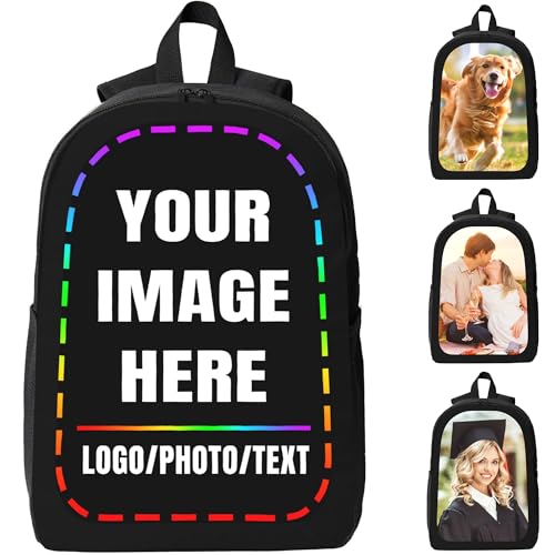 Personalized Backpack For Women Men,Custom Backpack Design Your Own Large Work Laptop Bag With High Volume Casual Packet - 17inchs