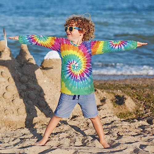 Image of CaTaKu Boys Swim Shirt Toddler Rash Guard Long Sleeve Swimsuit for Boys Girls UPF 50+ 3-12T