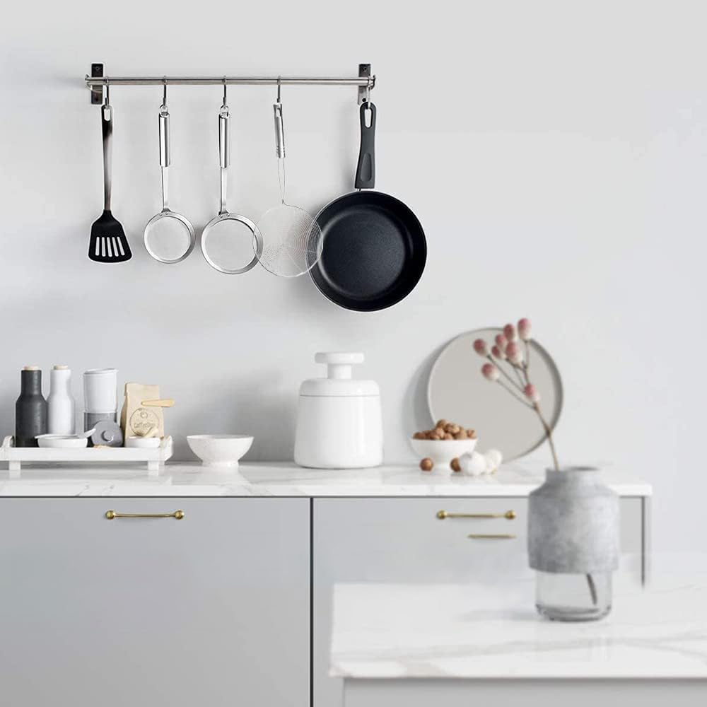 Araña Cocina Inox, 2 Piezas Colador de Acero Inoxidable, Cuchara de Tamis, Multi-Functional Fine Tamiz para los Residuos de Filtro con Filtro de Aceite
