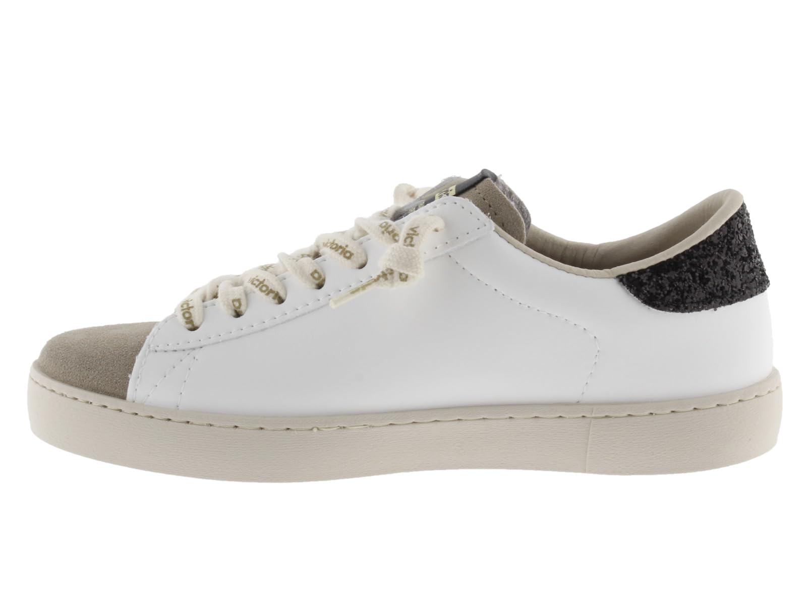victoria Sneaker Berlin 1126228 | Lederoptik & Glitzer-Einsätze & Veloursleder-Zehe für Damen