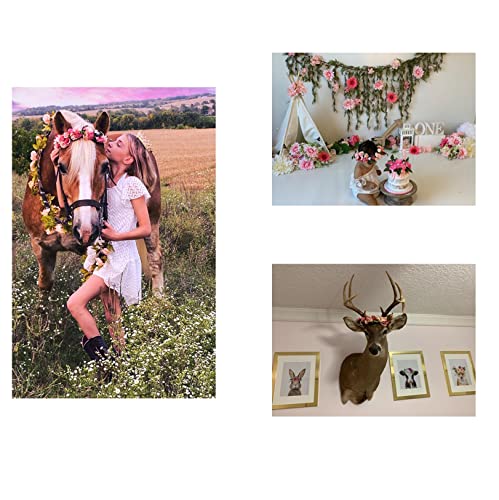 Vividsun Adjustable Flower Crown Floral Headpiece Floral Crown Wedding Festivals Photo Props (Baby Pink) #TOP3