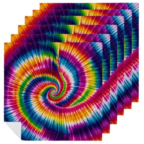 Servilletas de tela cuadradas multicolor 6 unidades miniatura 1