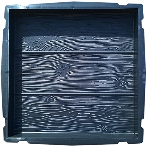 FHONYX 2 Stück Gießform Pflasterform Schablone für Beton 40x40x5cm, Gehwegplatte, Bodenbelag Platten, schalungsformen, Nachahmung Holzmaserung, Gartendekoration, DIY, Gehweg, Pflastersteine, Gießen