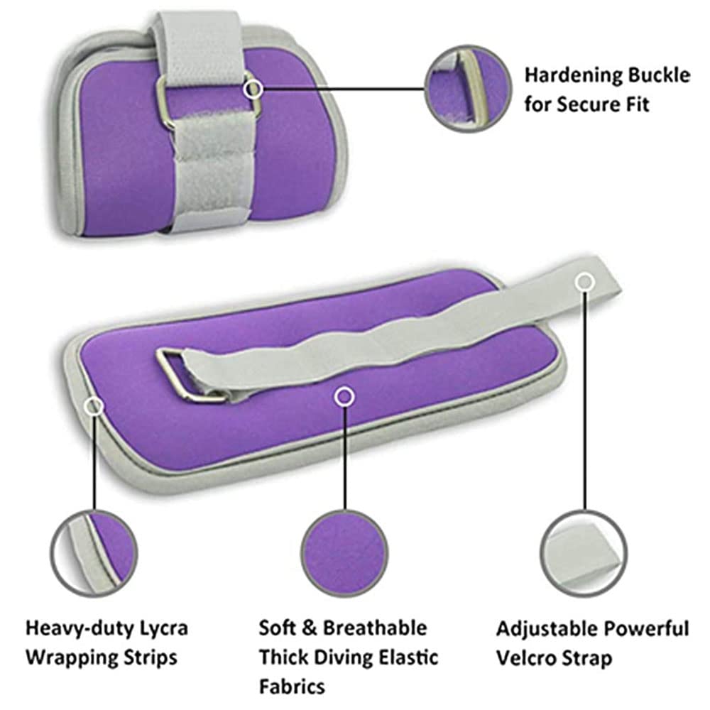 1Pair Mano Polso Gamba Braccio Caviglia Pesi Attrezzatura Esercizio con Cinghie Regolabili per Camminare Fitness Palestra Yoga Pilates Aerobica,Arancia,2KG