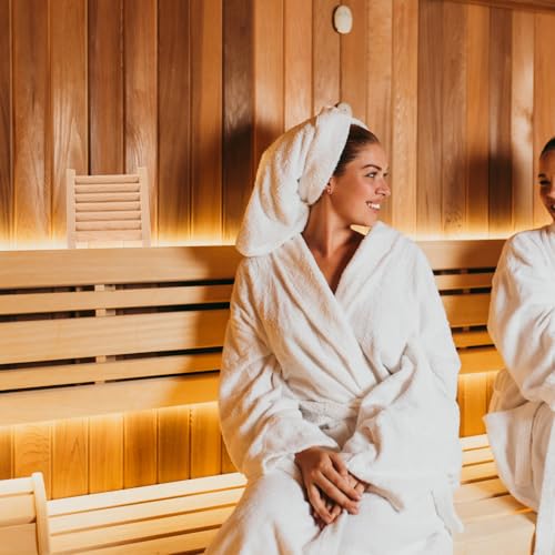 Circulation d'air efficace sauna grille bois contre humidité - 7