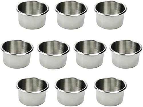 Yuanhe - 10 soportes para tazas de mesa de póquer de acero inoxidable jumbo, soportes para bebidas