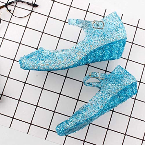 Girls Jelly Sandals Mary Jane Flats Heels Dance Party Birthday Cosplay Dress Up Single Shoes for Kids Toddler4