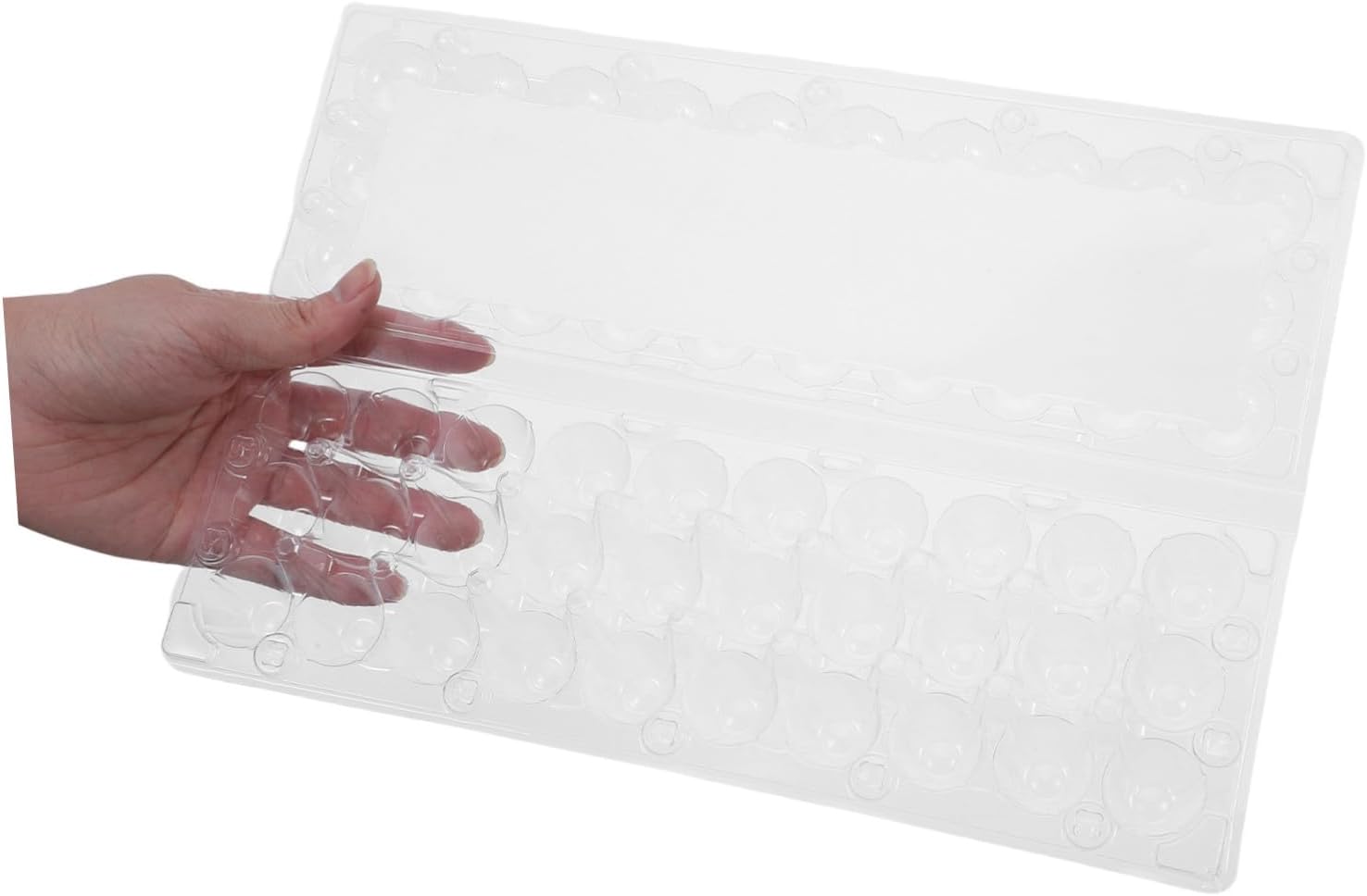 30pcs Quail Egg Carton Plastic Tray with Cover Reusable Egg Holder for Refrigerator Storage and Incubator Use Compact 3x10 Grid Container