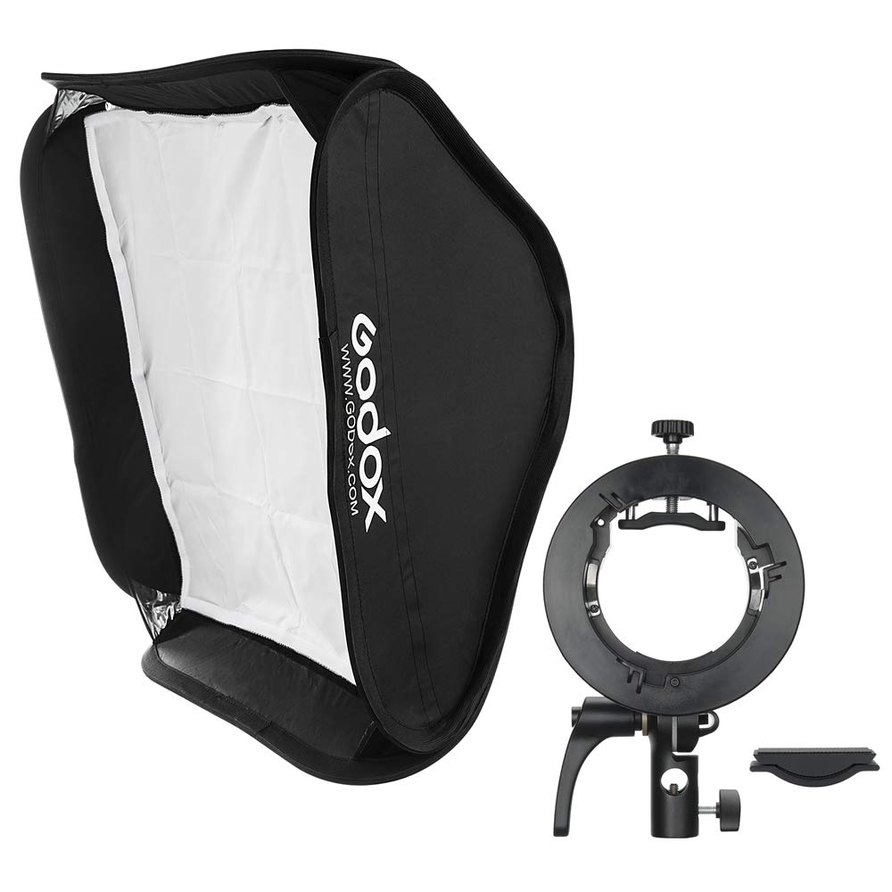 Godox SGUV6060 Kit de Accesorios para Flash Incluye Soporte Speedlite S2 y Softbox para Flash de Cabeza Redonda y Cuadrada de Godox AD400PRO, V1, AD200, V860II Series, TT685 Series, TT350 Series, etc