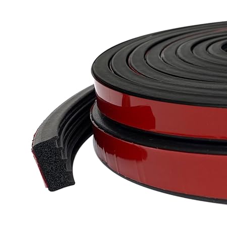 Ribbed Foam Rubber Seal (33Feet, Black-Ribbed)