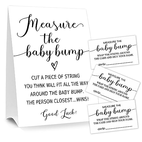 Baby Shower Games Measure the Baby Bump Sign, How Big