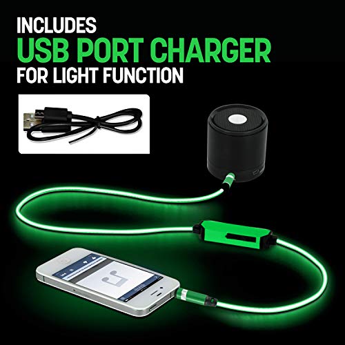 Pilot Electronics El-1301G Electroluminescent V2 Audio Response Auxiliary Cable, Green #TOP5