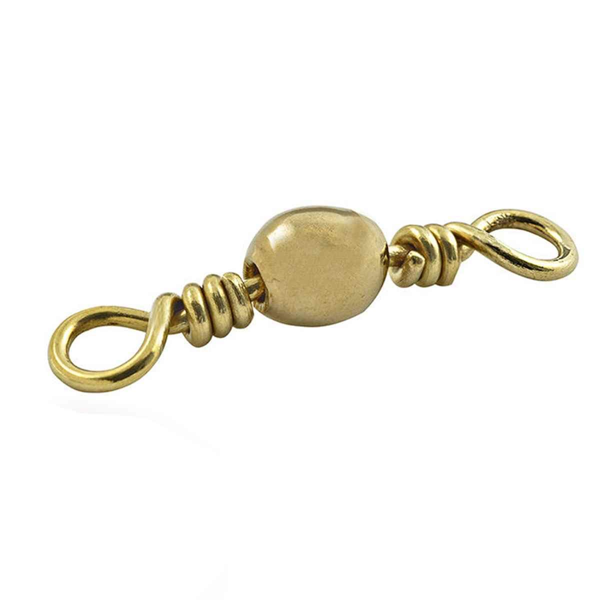 Sea Striker SSTBSBR-10 Twisted Barrel Swivel, Size 10, Brass, 9 Pack