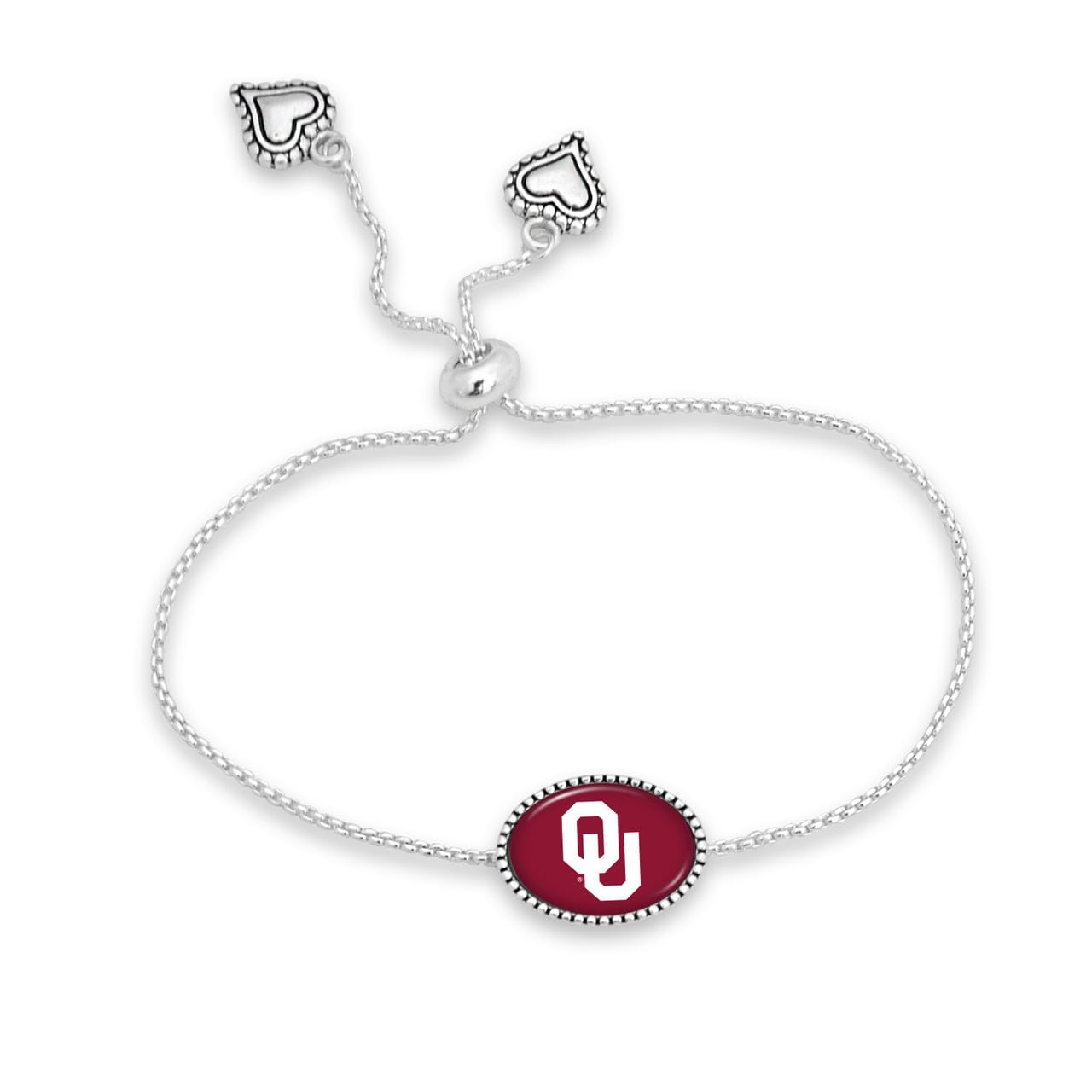From the Heart Oklahoma Sooners Kennedy Bracelet Adjustable Slider Bead Jewelry Gift Licensed OU