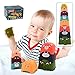 Herefun Cubos Apilables Bebés, 8 Piezas Taza de Juguete para Bebé, Juguete Taza Apilable, Apilables Taza para Bebés 6 Meses, Juguete Educativo Montessori Cubos Apilables Juguetes Bebé 6 Meses