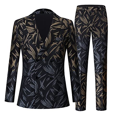 Herrenanzug, schmale Passform, Hochzeitsanzüge, Bräutigam, Smoking, afrikanische Hochzeit, zweireihiger Blazer, mehrfarbig, XS – Bild 3