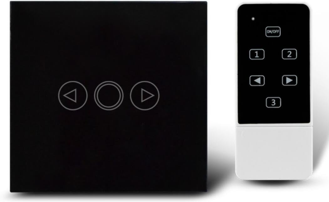 1 Gang Glass Panel Dimmer Light Switch UK Standard Crystal Remote Touch Dimmer Switch LED Backlight AC110-240V