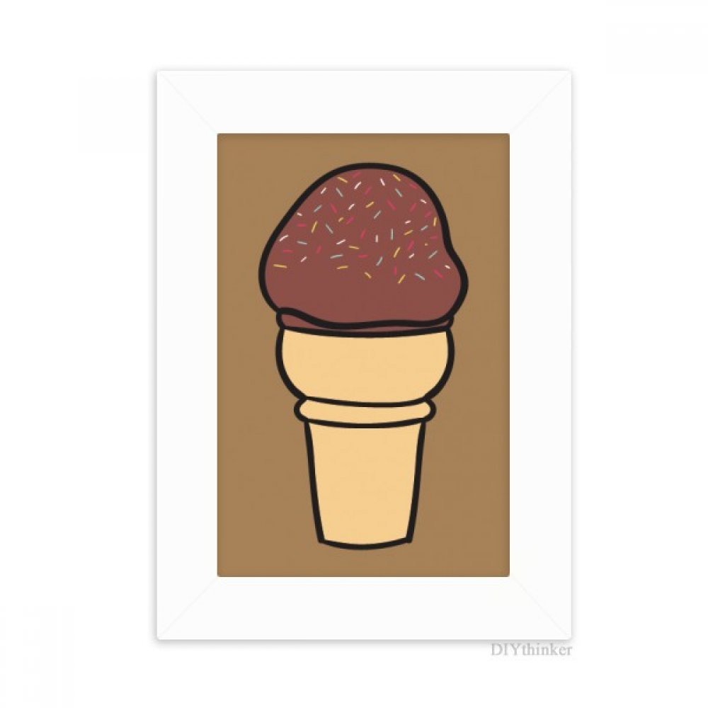La harina de avena chocolate marco de fotos de arte blanco 5x7 pulgadas para mesa