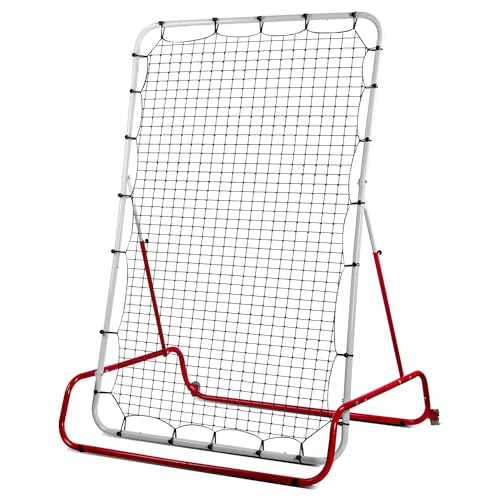 WEEPALM Baseball Rebounder Net with Wheels - 6x4 FT Base Ball Pitchback Net, Adjustable Bounce Back Net, Pitch Return Trainer for Baseball and Softball Pitching,Throwing,Catching,Fielding