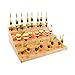 Multi Level Rectangular Bamboo Food Skewer Holder: Perfect for Cocktail Parties and Catering Events - Six Level Biodegradable Pick Stand and Food Display - 180 Holes - 1-CT - Restaurantware
