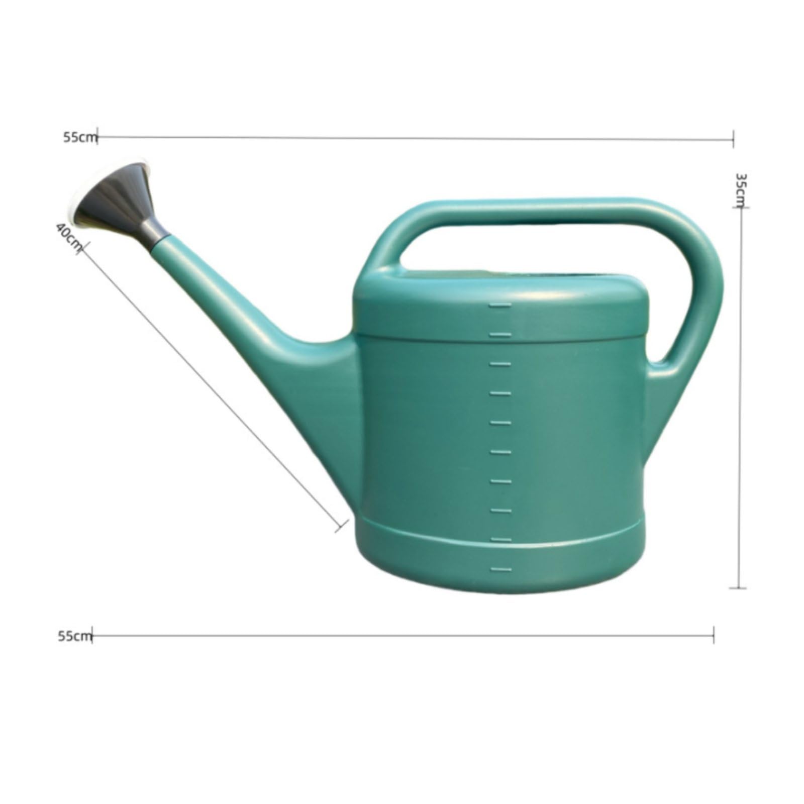 Colcolo Arrosoir Utilisation Jardinage avec Bec Long Tête Réglable Poignée Ergonomique Confortable et Large Ouverture Remplissage Adapté Plantes d'Intérieur Terrasse, 10L