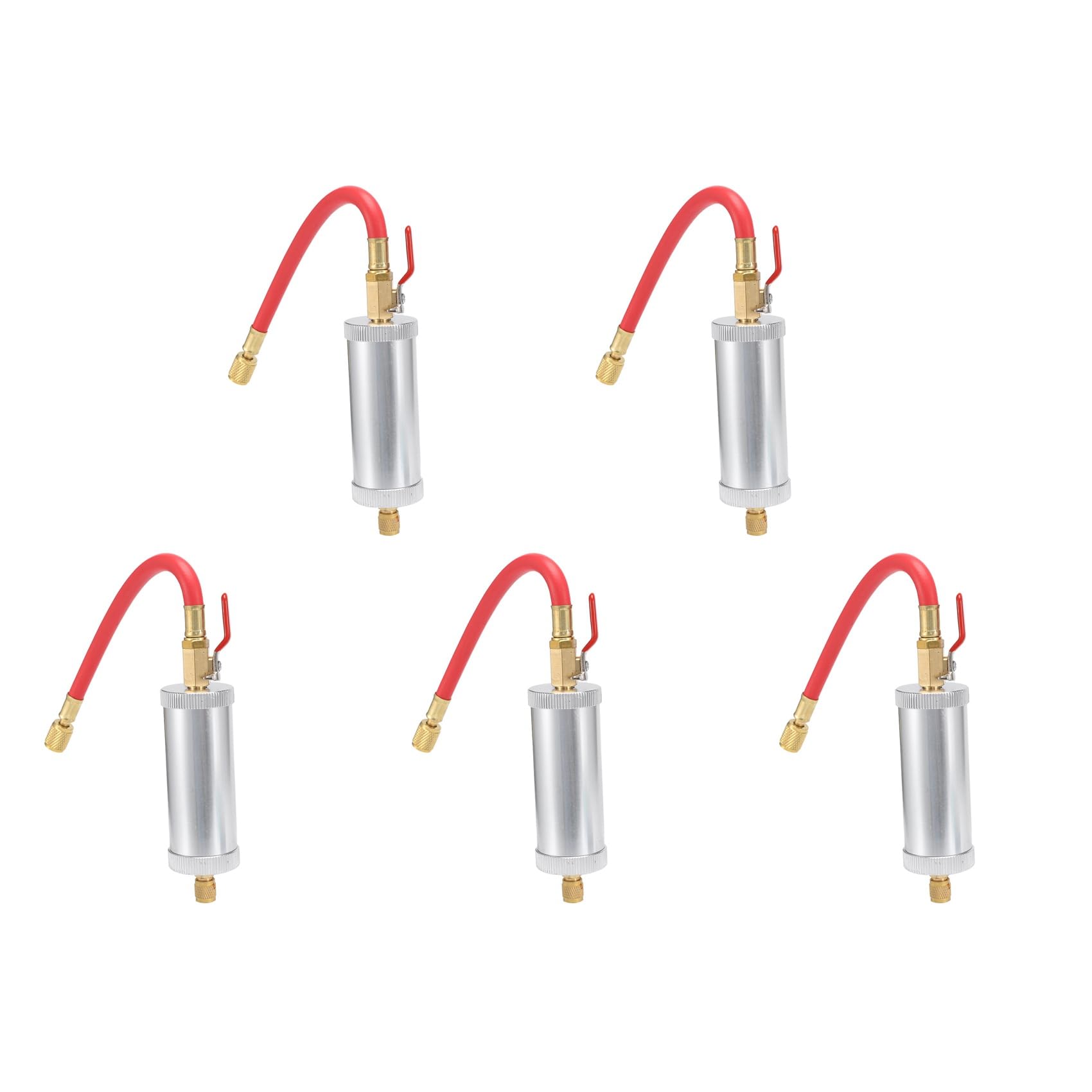 Jnchdghwa Silver & Red 5X Dye Injector Air Conditioning Oil Injection R12 R134a R22 Dye Injection 2 Ounce Pure Liquid Coolant Filler Tube Red