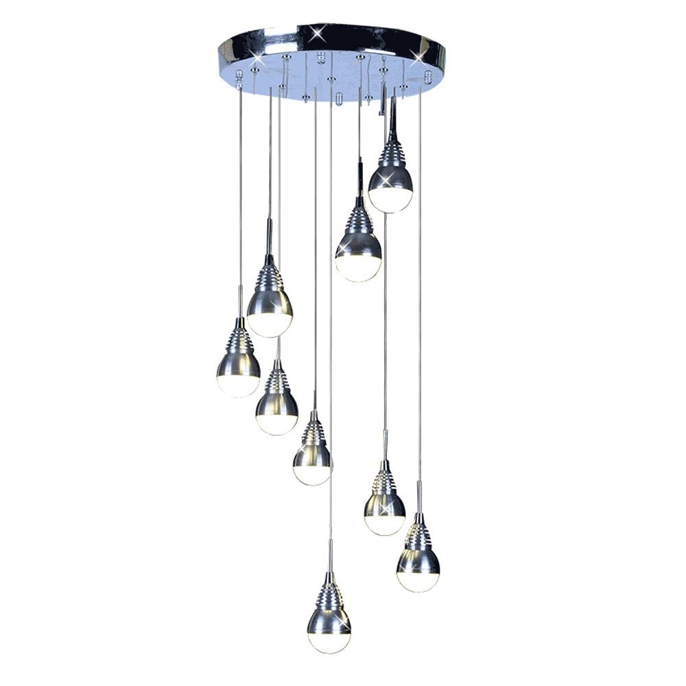 SXECAEPS Modern creative chandelier 9 Lights Staircase Corner Creative Personality Restaurant Bar Table Lamps Modern Minimalist Decorative LED 30x70cm