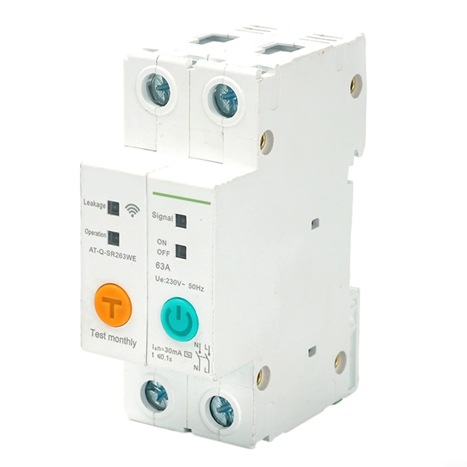 63A WIFI Interruttore per Ewelink APP WIFI Interruttore Intelligente 2P 63A DIN ​Rail Smart Switch Remote