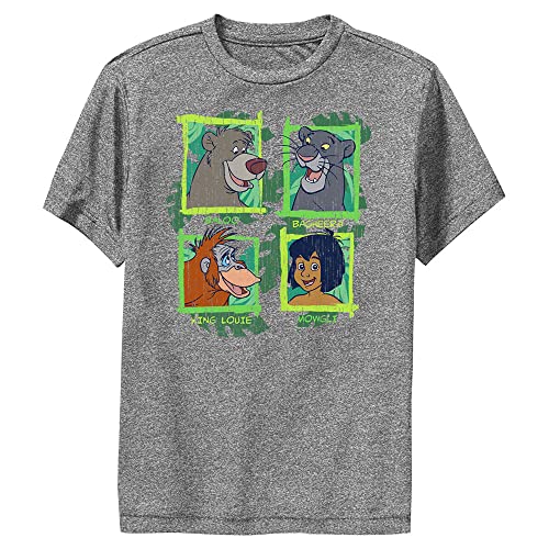 T-Shirt Disney Jungle Book en Maille Douce - Haut Confortable à Manches Courtes Garçon