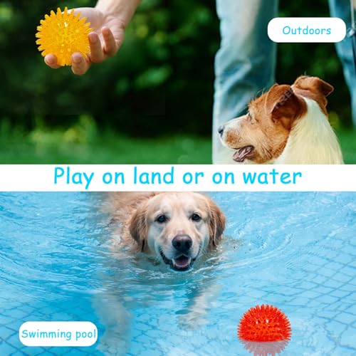 Pelota mordible para perros spiky Pawvita 6 unidades miniatura 6