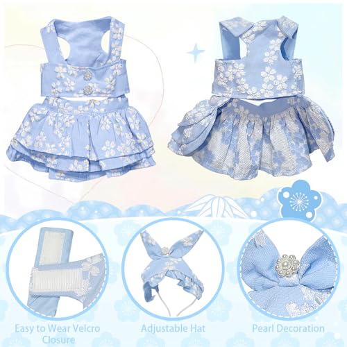 Ropa Jacquard Floral para Perros Pequeños con Sombrero miniatura 4
