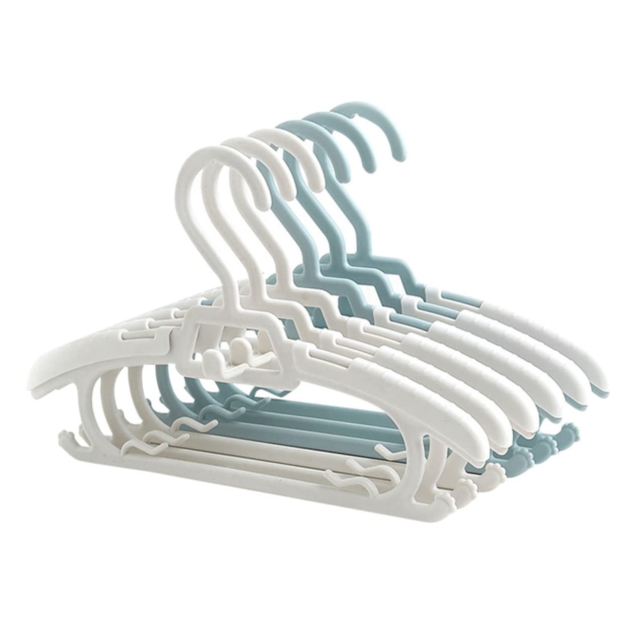 OUNONA 10pcs Boys and Girls Clothing Hangers Anti-Slip Baby Hanger Set Nursery and Retractable Hangers Boys Girls Multi-Function -Ready