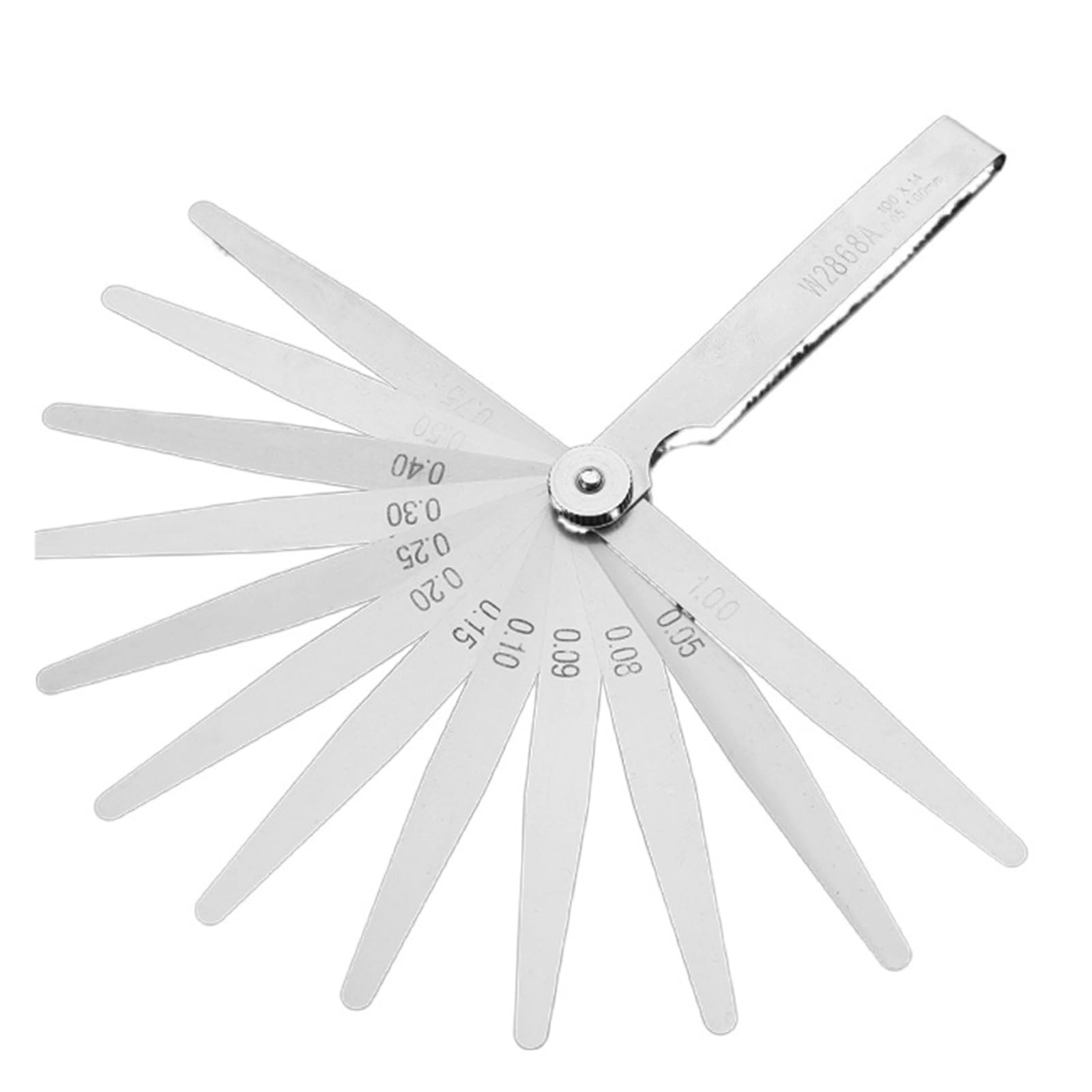 Cfwwsaq 100X14 Feeler Gauges, 0.02 To 1Mm 14 17 Blade Thickness Gap Metric Filler Feeler Gauge Measure Tool For Feeler Gauge Valve Shim Use(100X14)