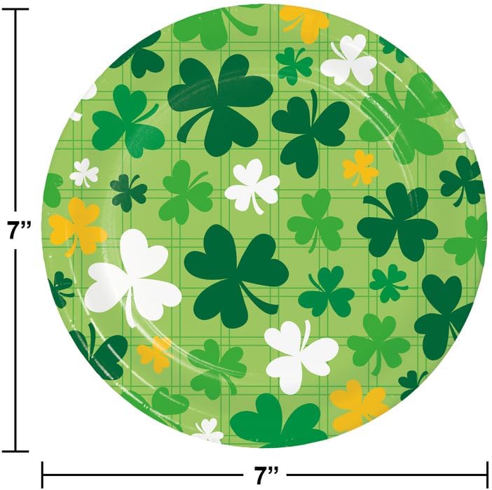 St. Patrick's Day Irish Party Supplies | Bundle Includes Paper Plates & Lunch Napkins for 8 People | Shamrock and Roll Design - Image 6