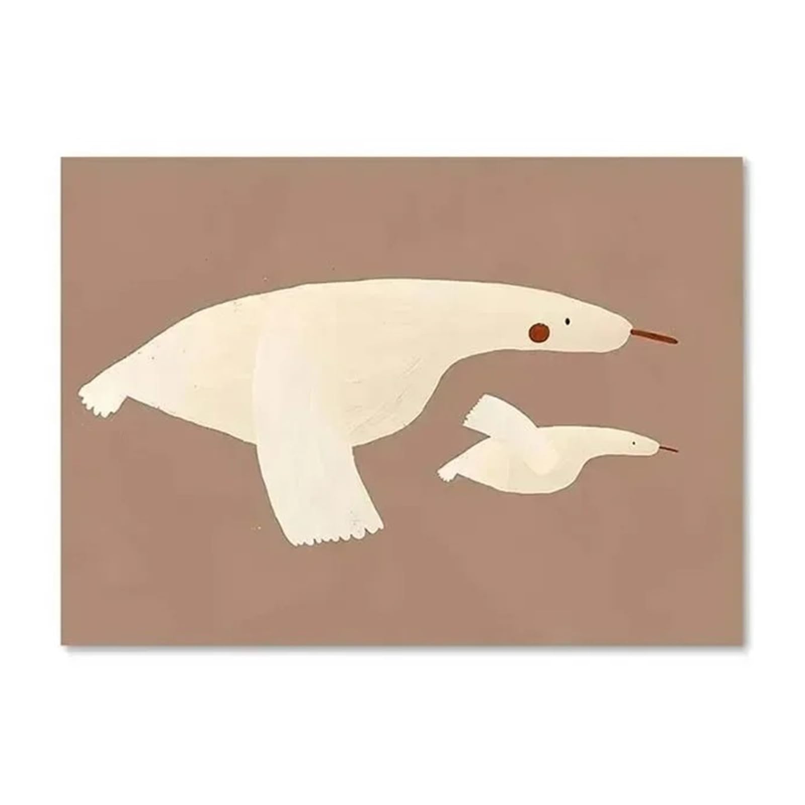 Byambd A Esthetic Pictures Boho Cartoon Rabbit Mouse Goose Posters Minimalist Print Canvas Painting Wall Rt For Living Room Modern Home Decor(,50X70cm)