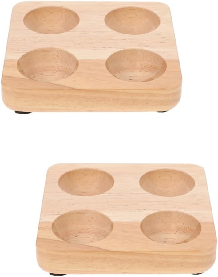2pcs Egg Storage Box Refrigerator Organizer Deviled Eggs Tray Egg Filler Flat Chicken Coop Egg Rustic Egg Fresh Egg Holder Fridge Protective Frame Duck Eggs Rubber Wood
