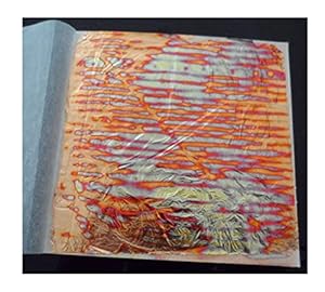 JINRUISI Buntes Blattgold, 50 Blatt Sonnenuntergang Kupfer