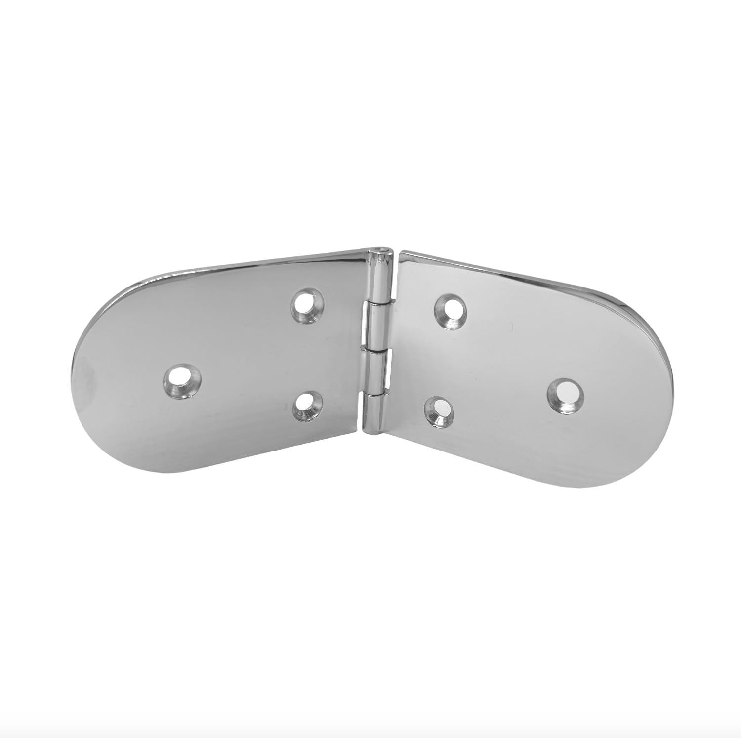 HS0092 Stainless Steel Hinges Double Half Round Hinge Bracket Hinge Steel Heavy Duty Stainless Steel V4A AISI 316 Opening Angle Top 190 x 65 x 4 mm Corrosion Resistant Seawater Resistant (Pack of 2) - Image 2
