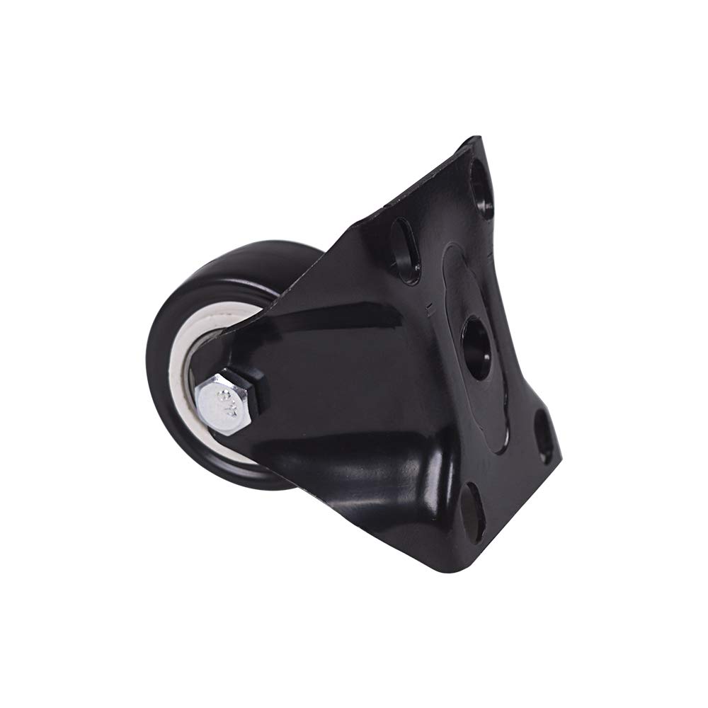 Set 4 Ruote Girevoli In Gomma Da 50 Mm Con Freno – Per Mobili Pesanti, Filettatura M8x50 Mm, Carico 150 Kg Totali