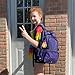 DEEKA Crochet Cheer Duck with Bow Cheer Gifts Bag Accessories Essentials Keychain for Backpack Support Hit Zero Duck Cheerleading Cheerleader Team Gifts (Purple Bow)