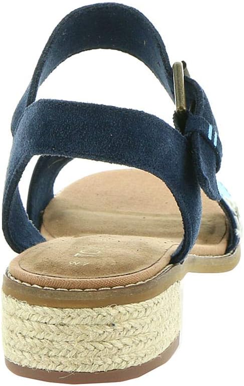 TOMS Womens Camilia Athletic Sandals Casual - Brown 6 Navy Suede/Coupe Denim