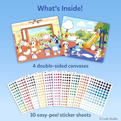 Image of Skillmatics Bluey Dot It Sticker Activity - Mess-Free Fun for Kids, 500+ Stickers, Craft Kits, DIY Activity, Travel Toys, Gifts for Boys & Girls Ages 3, 4, 5, 6, 7