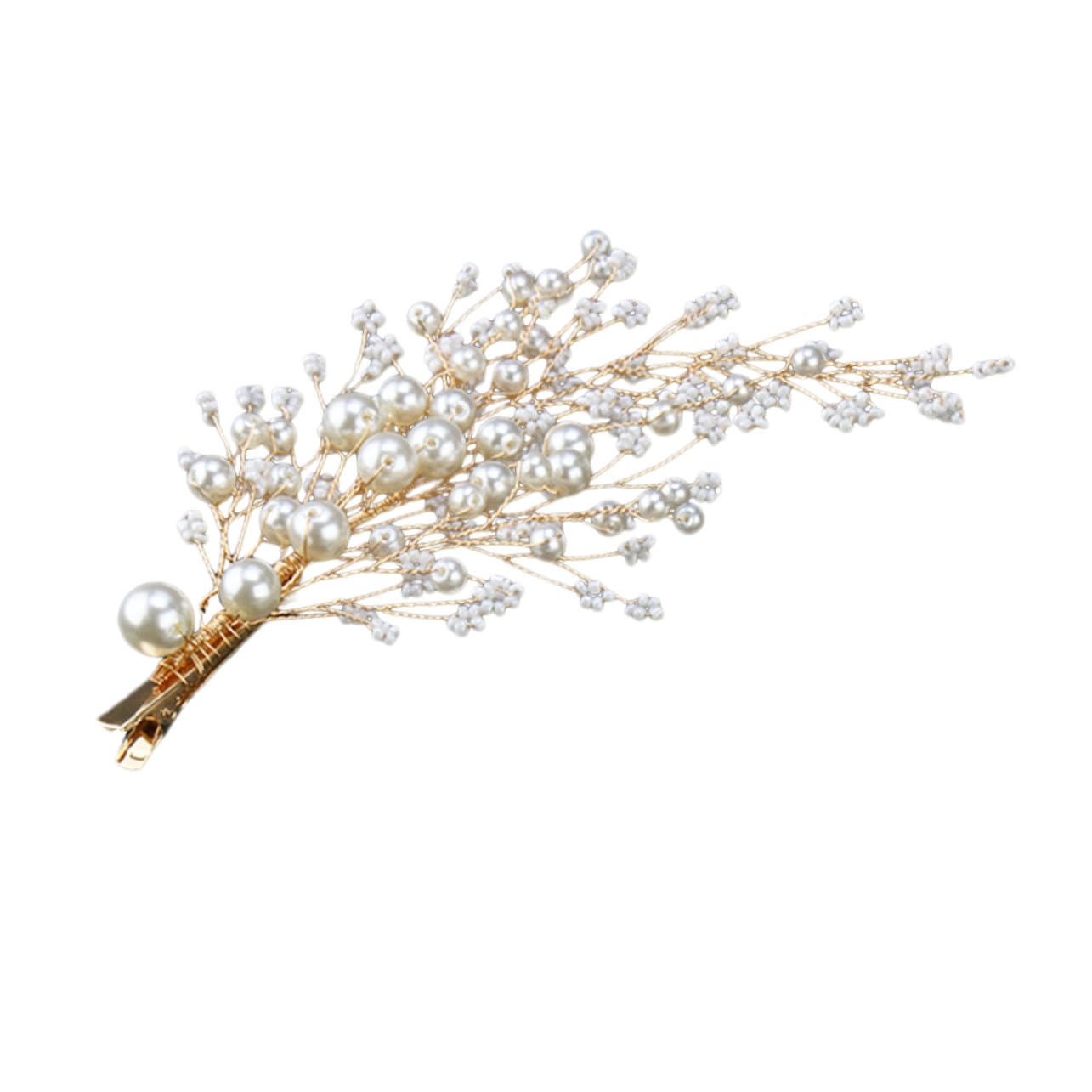 VICASKY 3 Bijoux Cheveux Mariage Perles Dorées Épingles à Cheveux Tresse Élégantes Accessoires Coiffure Mariée pour Voile et Cérémonie et Durables
