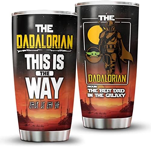 99TIMORO Fathers Day Gift for Movie Lovers - Gifts for Dad - The Dadalorian This Is The Way Tumbler - Dad Birthday Gifts - Best Dad In The Galaxy - Star Dad Gifts
