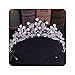 Produktbild Handgemachte rosa Kristallperlen Braut Tiaras Kronen Festzug Abschlussball Strass Schleier Tiara Stirnbänder Hochzeit Haarschmuck Bronze Weiß