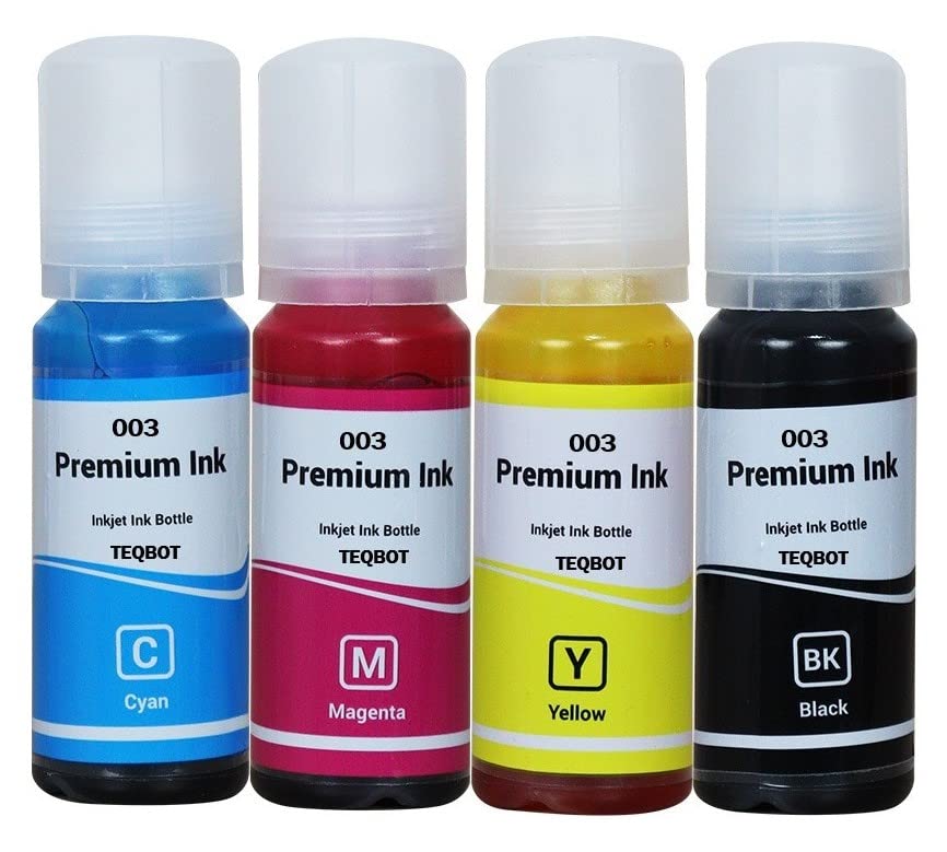 Teqbot Ink 001 003 Compatible with Epson Ink Tank Printer L3110 L3150 L3152 L3156 L3215 L3216 L3250 L3252 L4260 L5190 L1110 L4150 L6170 4 Color Ink Bottle (Pack of 4) (B0C1LK6W4Z) Amazon Price History, Amazon Price Tracker
