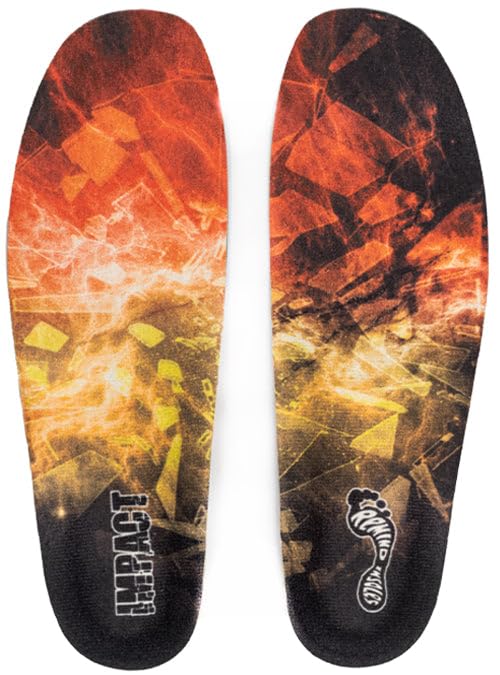 Remind Insoles CUSH Impact | Impact | Shoe Inserts for Mid-High Arch Support | Skateboarding & Snowboarding | Walking, Hiking, Running | Lightweight Comfort | Mens Size 8-8.5